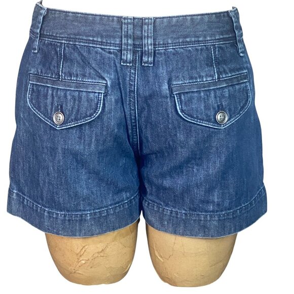 LOFT Denim Shorts Sz 4 Dark Wash Blue #137V - Picture 4 of 8